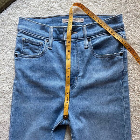 Levi's Mile High Super Skinny Distressed Women Jeans Size 26/30 - Picture 11 of 12